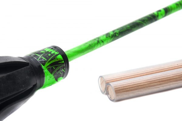 Green flowerstick black pattern basic head