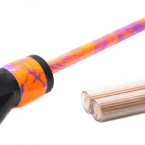 Orange flowerstick purple pattern basic head