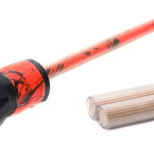 Red flowerstick black pattern basic head