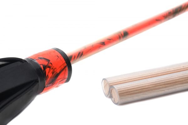 Red flowerstick black pattern basic head