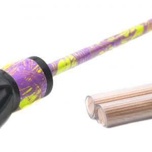 Yellow flowerstick purple pattern basic head